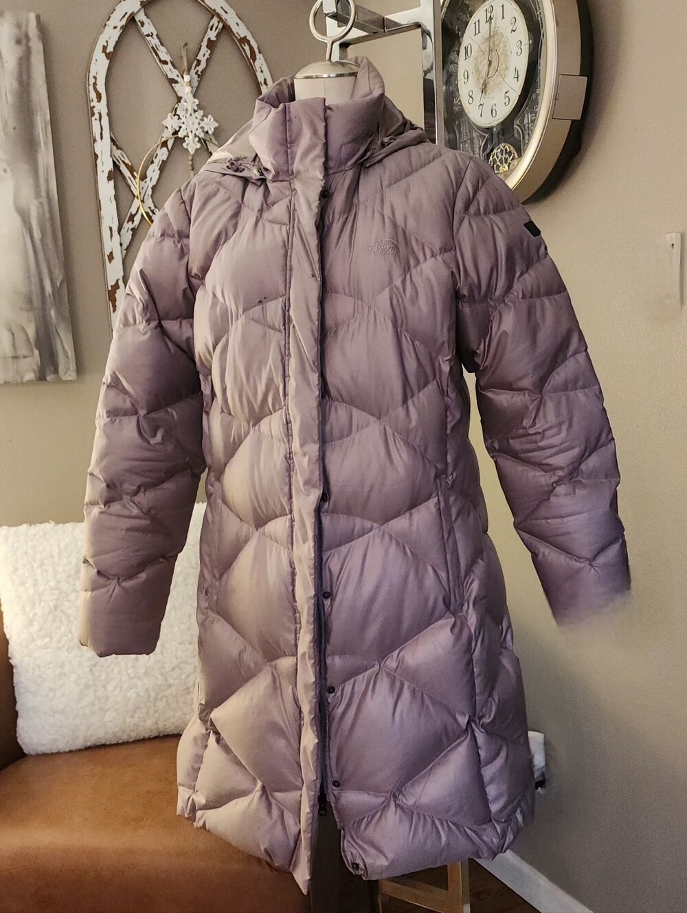 The North Face'  Miss Metro Women’s Long Quilted Down Coat - Lavender